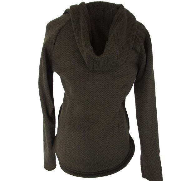 Columbia Women's Green‎ Snap Hooded Sweatshirt sz M - Picture 5 of 9